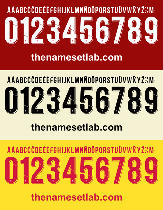 Liverpool 2021-2022 UCL / Cup Font Nameset AI Vector File