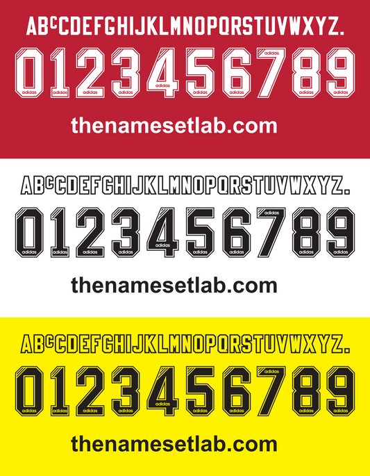 Liverpool 1994-1996 UCL / Cup Font Nameset AI Vector File