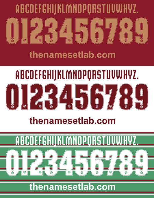 Livorno 2015-2016 Nameset mockup font