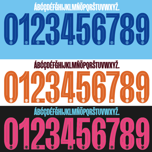 Manchester City 2023-2024 UCL Cup nameset 23/24 font vector file
