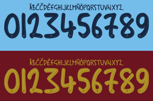 Manchester City 2024-2025 UCL Cup nameset 24/25 font vector file
