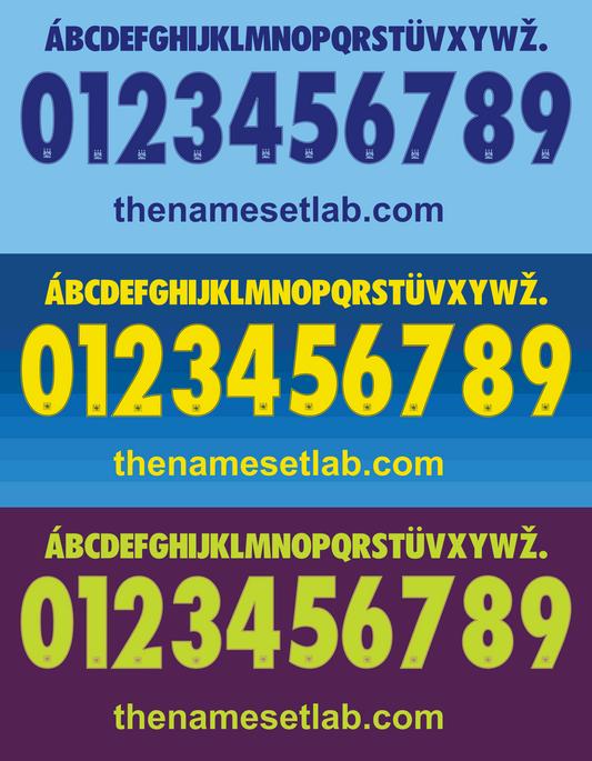Manchester City 2014-2015 UCL Cup nameset 14/15 font vector file

