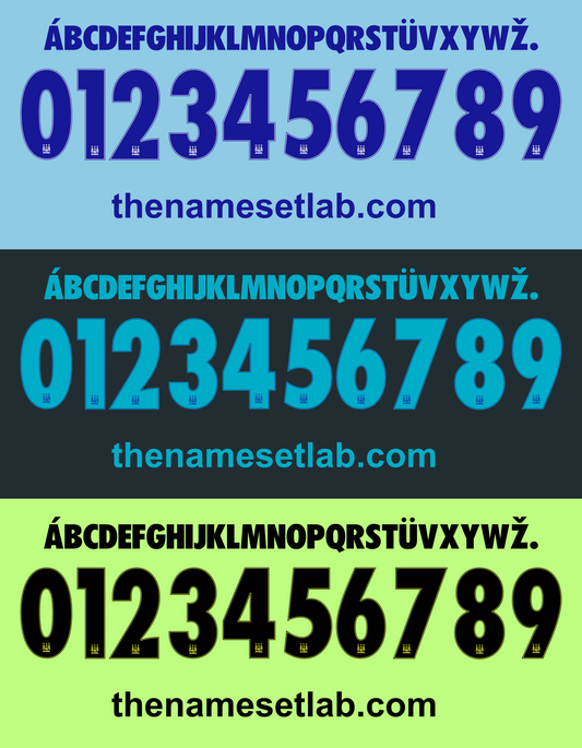 Manchester City 2015-2016 UCL Cup nameset 15/16 font vector file
