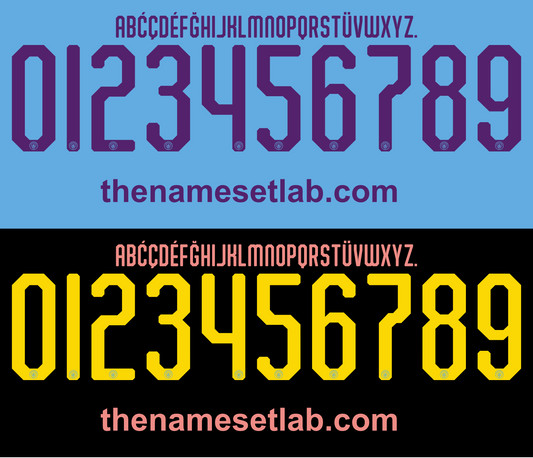 Manchester City 2019-2020 UCL Cup nameset 19/20 font vector file
