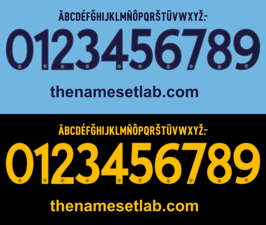 Manchester City 2022-2023 UCL Cup nameset 22/23 font vector file
