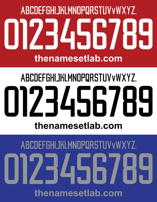 Manchester United 2002-2004 nameset 02/04 font vector file
