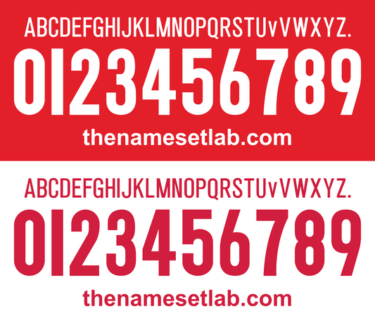 Manchester United 2004-2006 nameset 04/06 font vector file
