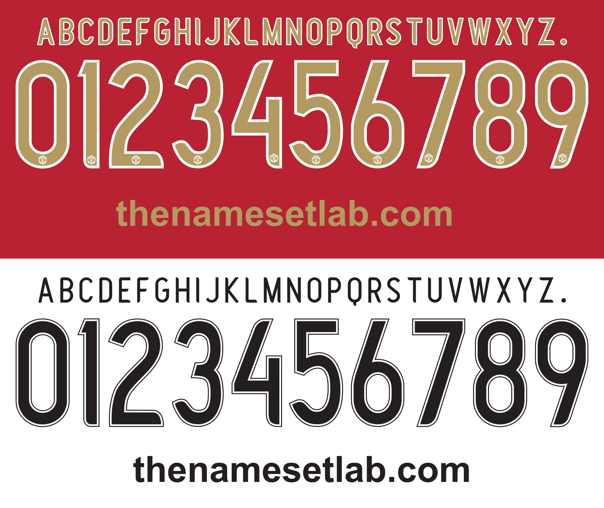 Manchester United 2006-2007 nameset 06/07 font vector file
