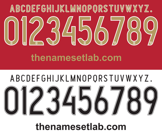 Manchester United 2006-2007 nameset 06/07 font vector file
