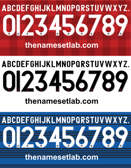 Manchester United 2011-2013 nameset 11/13 font vector file
