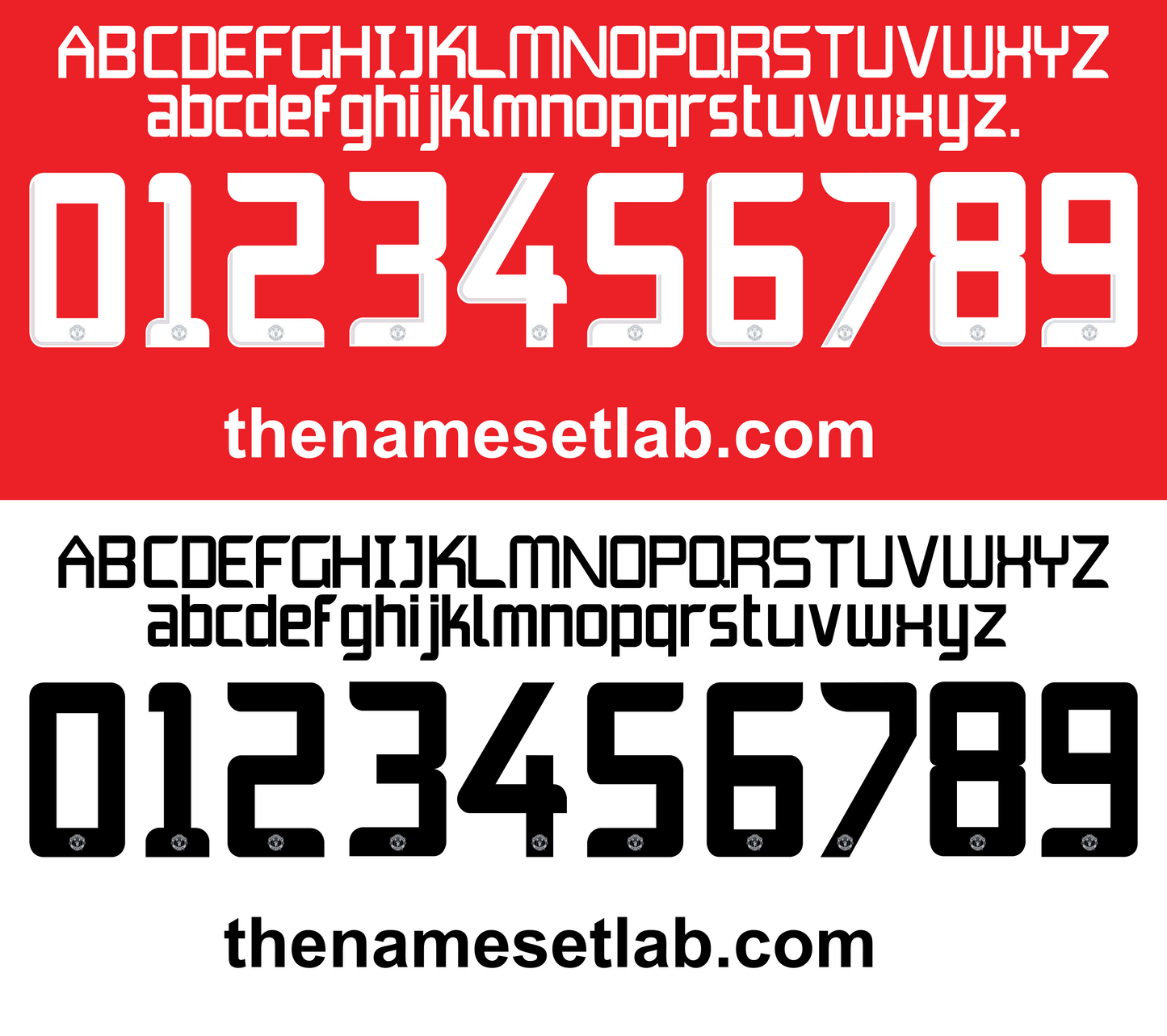 Manchester United 2013-2014 nameset 13/14 font vector file
