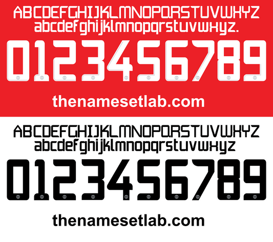 Manchester United 2013-2014 nameset 13/14 font vector file
