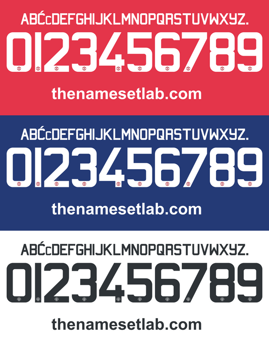 Manchester United 2016-2017 nameset 16/17 font vector file
