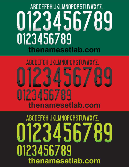 Mexico 2014-2015 Football Nameset AI Vector File