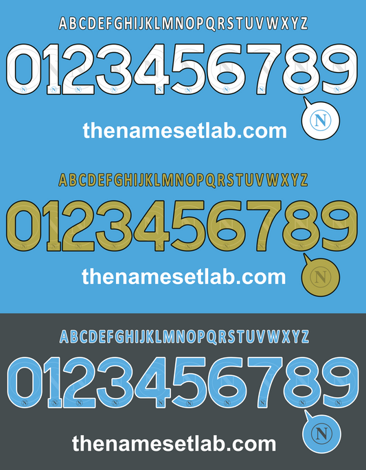 Napoli 2011-2012 Nameset AI Vector File