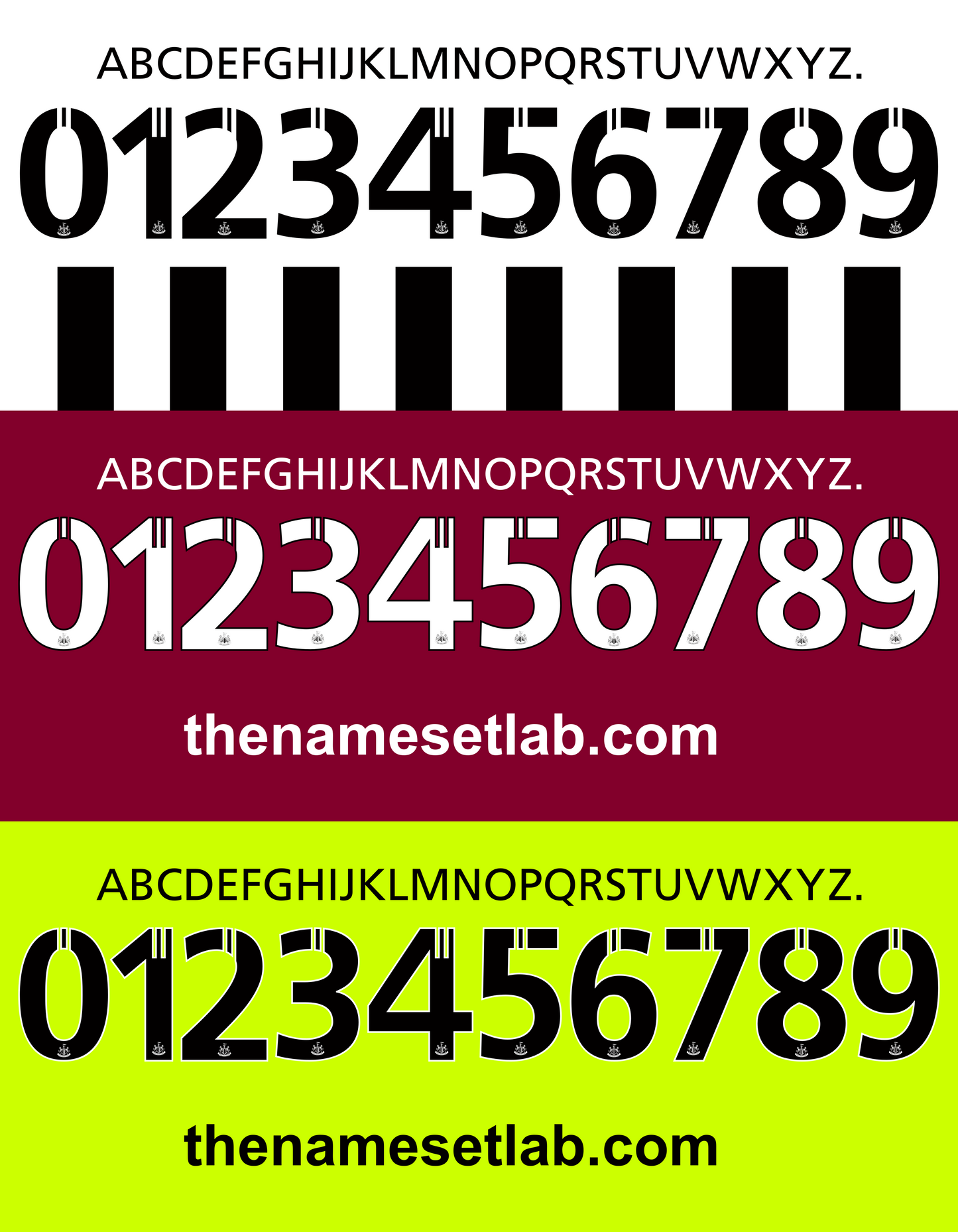 Newcastle United 2012-2013 Nameset AI Vector File