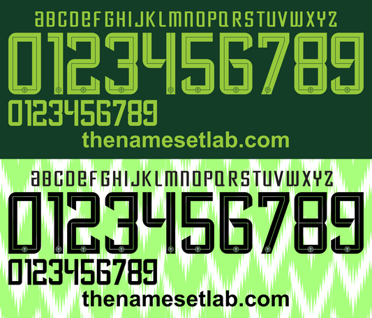 Nigeria 2018 Football Nameset AI Vector File