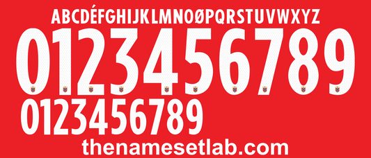 Norway 2015 Football Nameset AI Vector File