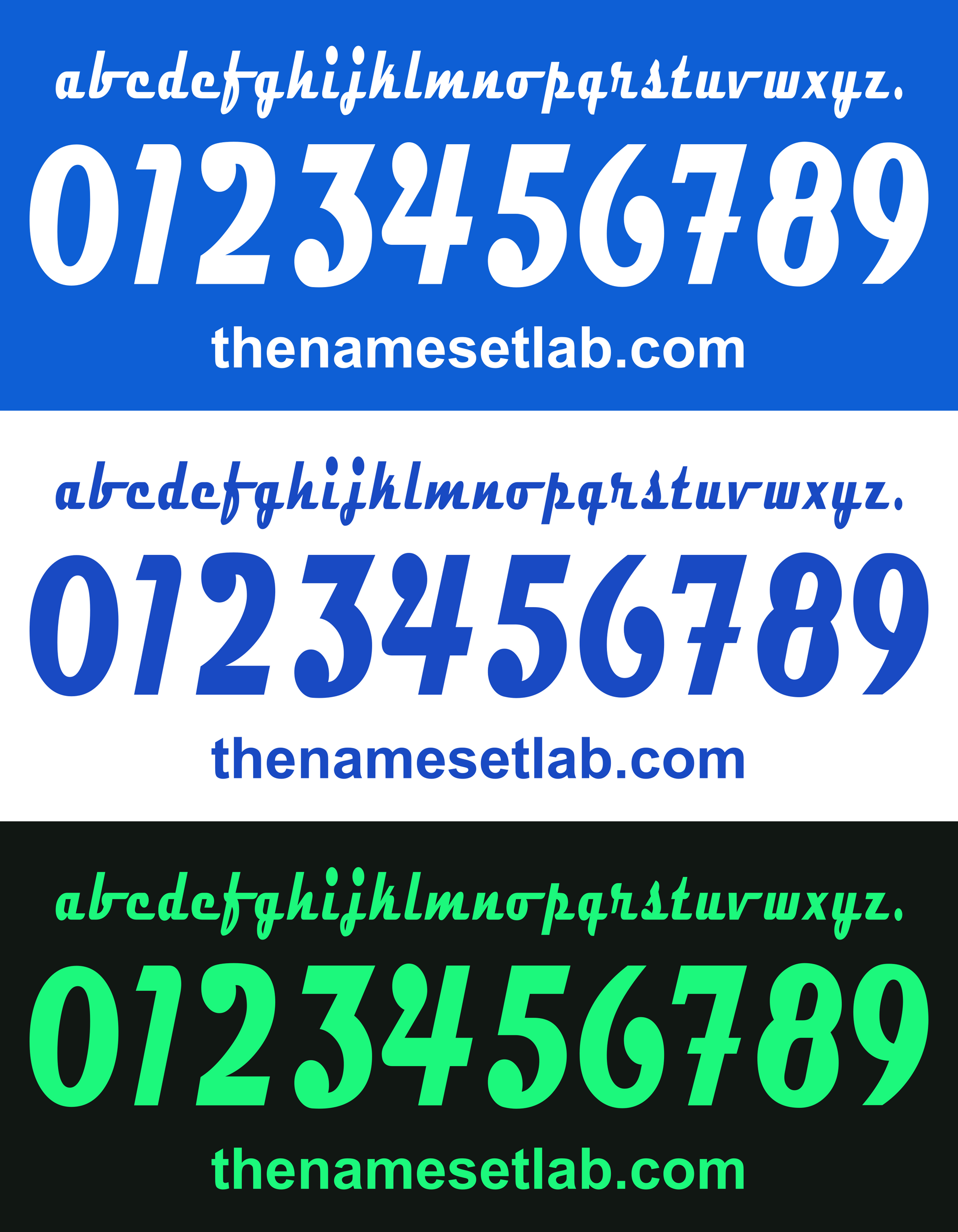 Set of Novara 2015-2016 Nameset text and numbers in different colors with 'thenamesetlab.com' branding.