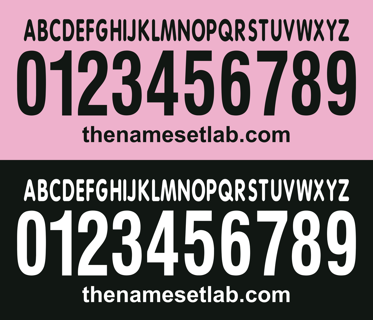 Black Palermo 2006-2007 Nameset  text on pink and white backgrounds with 'thenamesetlab.com' branding.