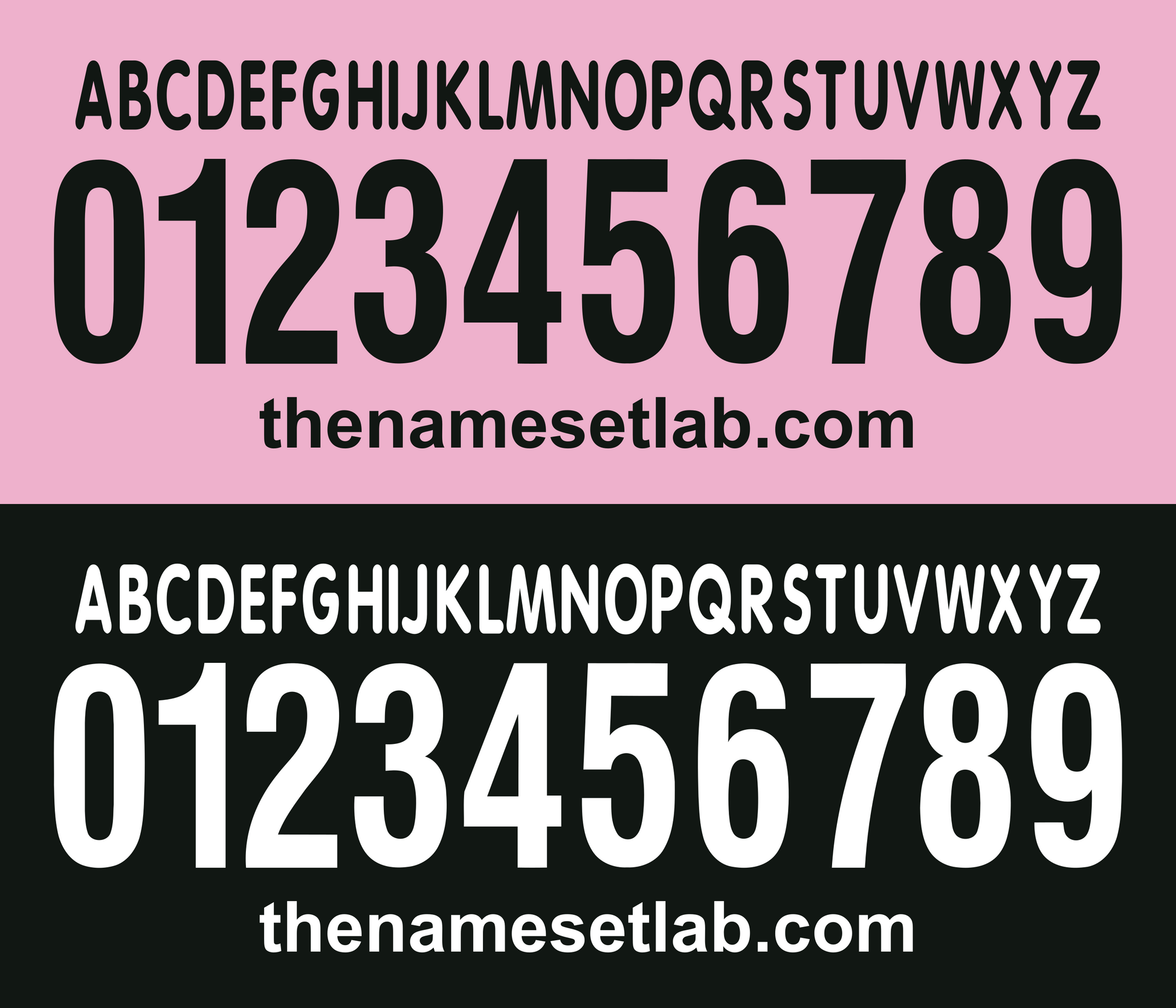 Black Palermo 2006-2007 Nameset  text on pink and white backgrounds with 'thenamesetlab.com' branding.