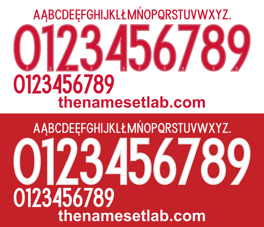 Poland 2016 Football Nameset AI Vector File