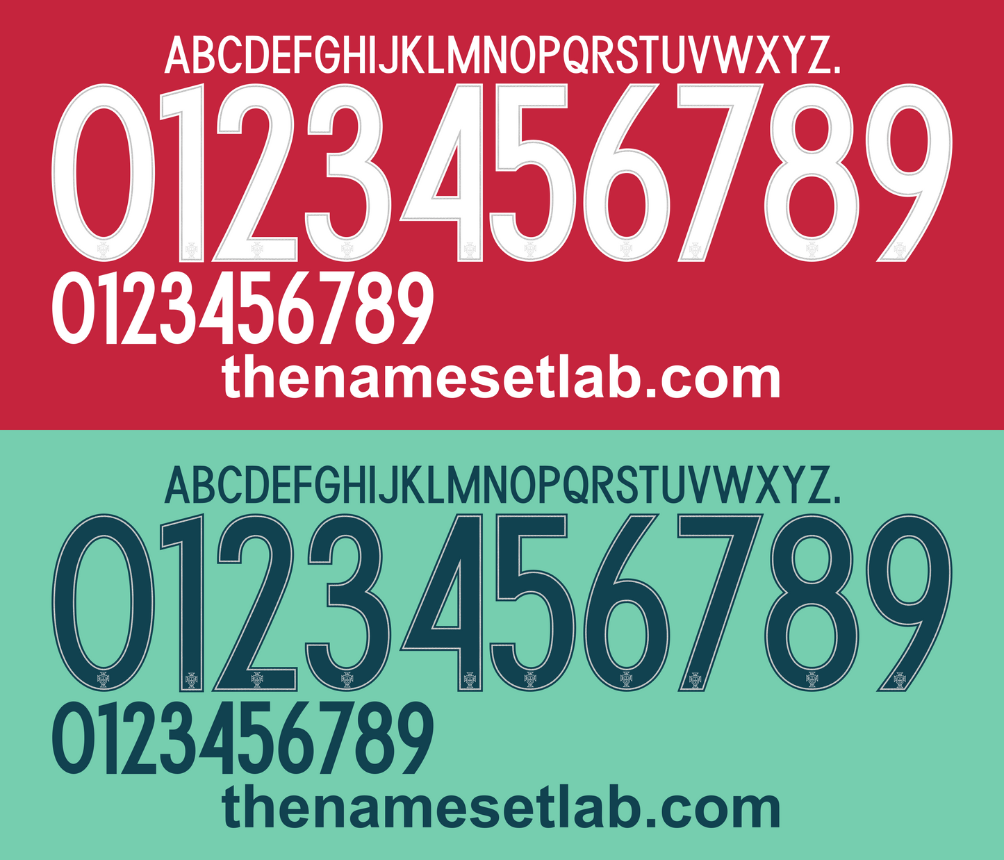Portugal 2016 Football Nameset AI Vector File
