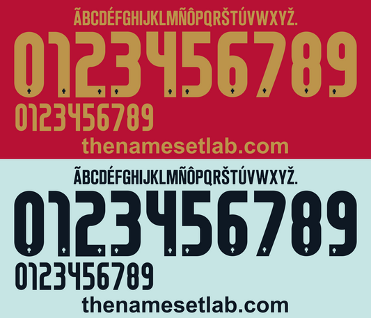 Portugal 2020 Football Nameset AI Vector File