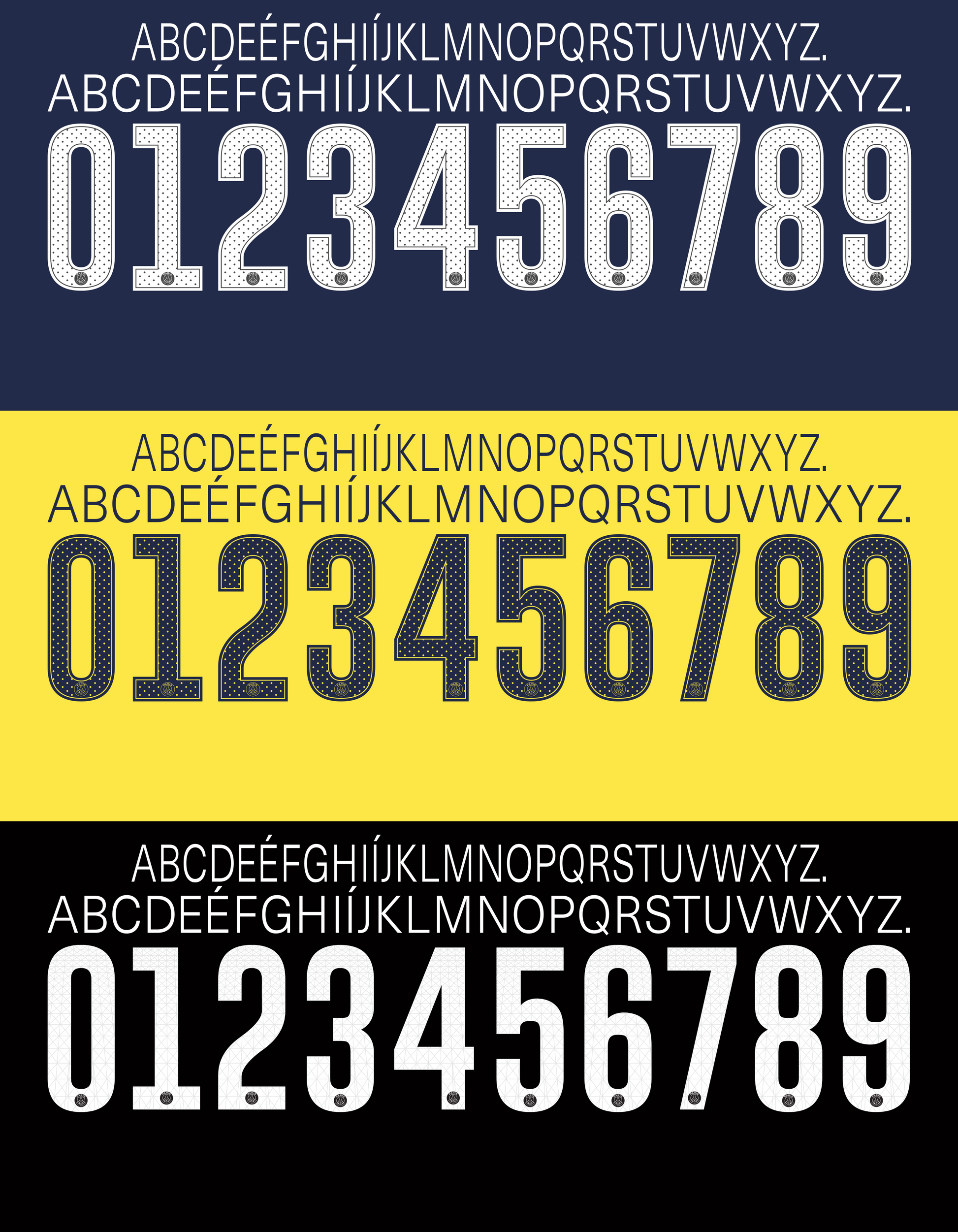 Paris SG Champions League 2017–2018 Nameset Mockup