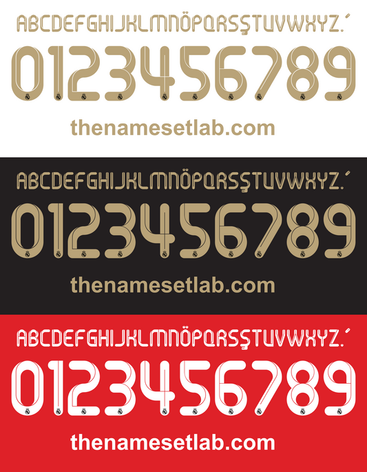 Real Madrid 2011-2012 Nameset mockup