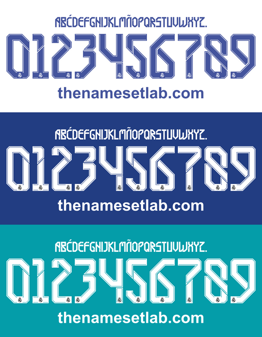 Real Madrid 2021-2022 Nameset mockup