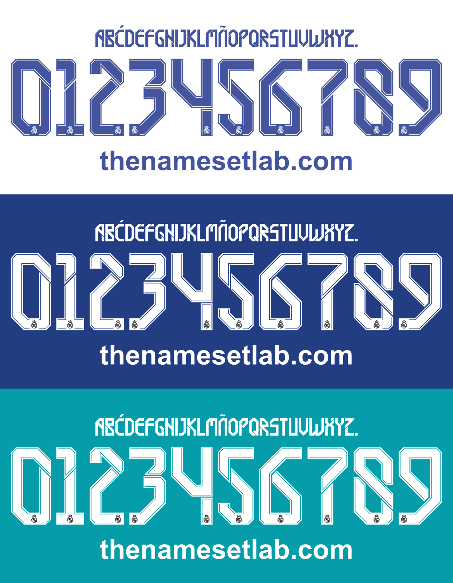 Real Madrid 2021-2022 Nameset Mockup