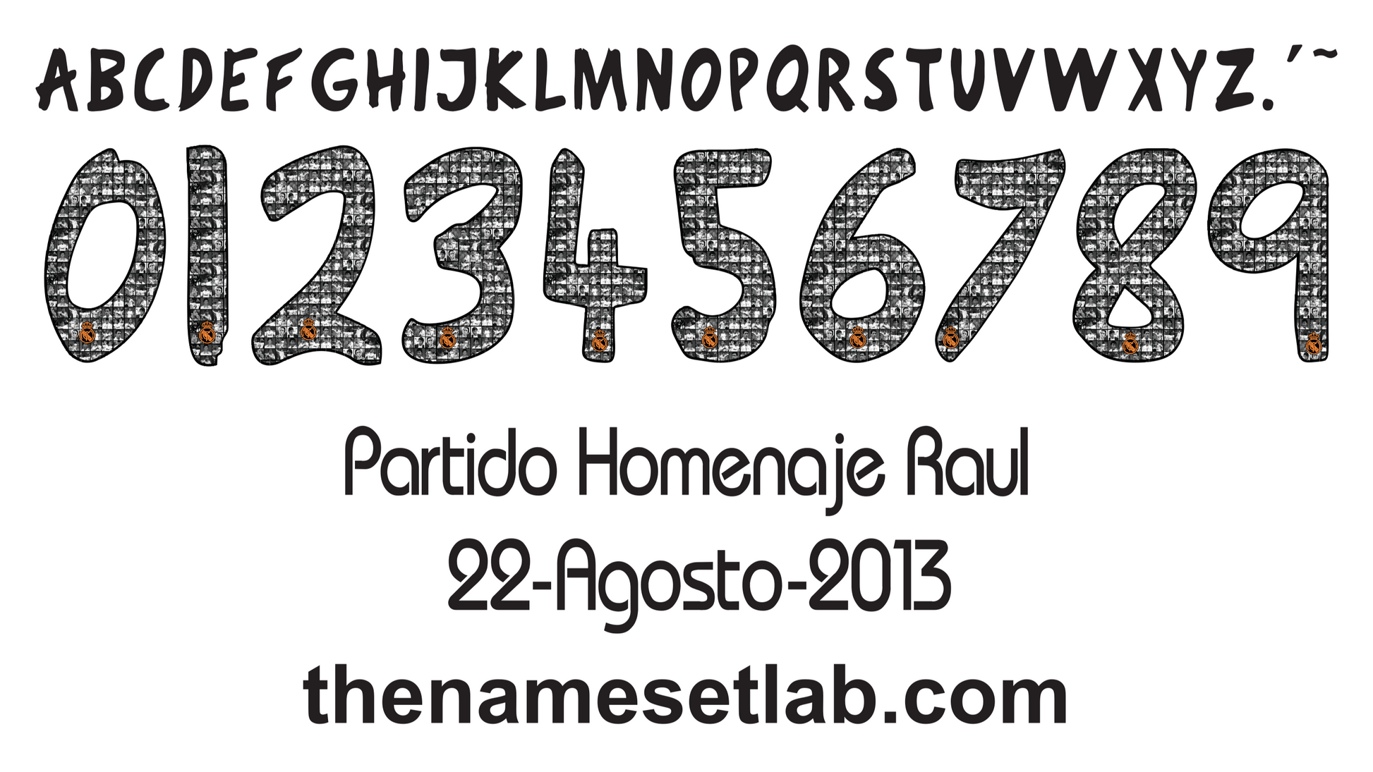 Real Madrid Raul Tribute Nameset Mockup