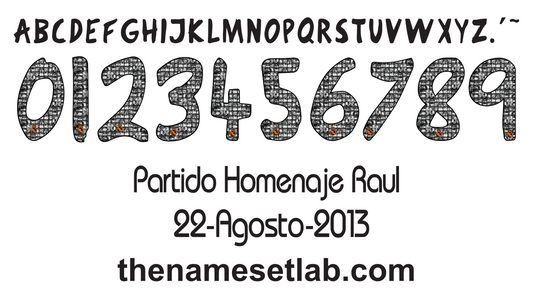 Real Madrid Raul Tribute Nameset Mockup
