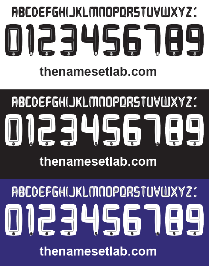 Real Madrid 2010-2011 Nameset mockup