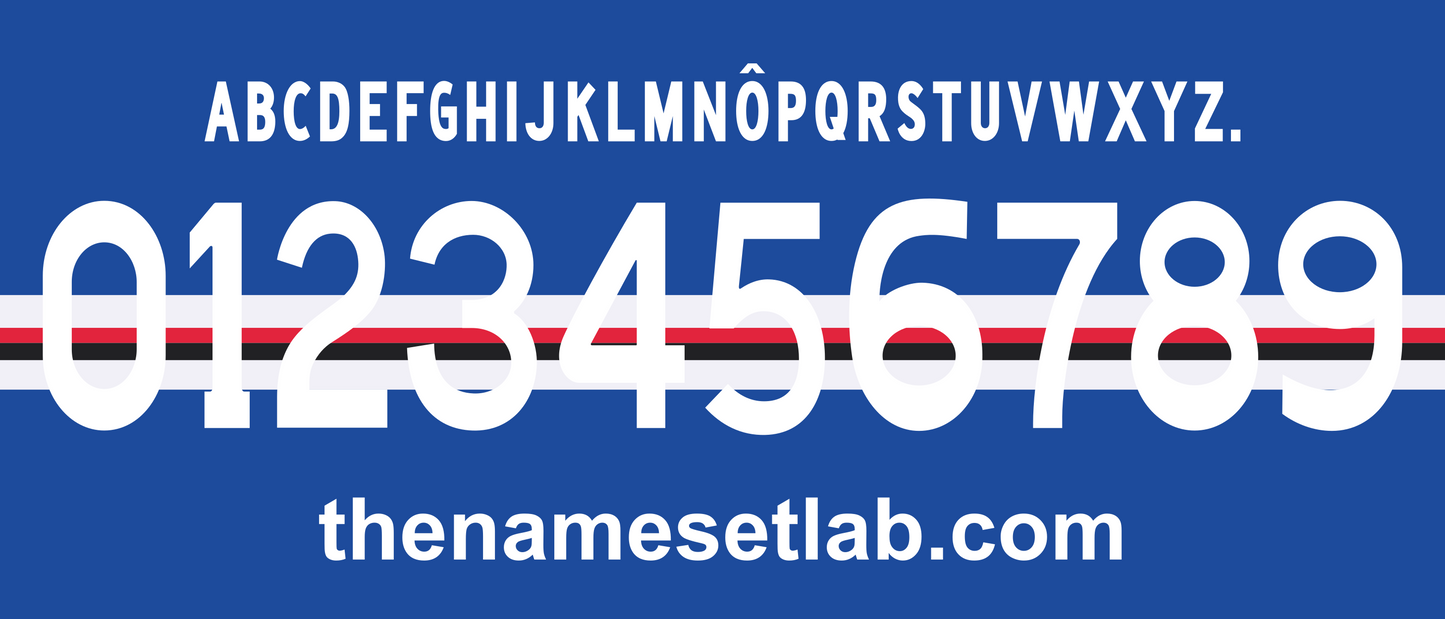 Sampdoria 2016-2017 70yrs font mockup