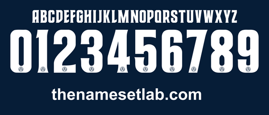 Scotland 2016 Football Nameset AI Vector File