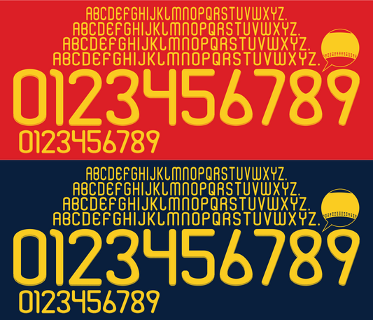 Spain 2010 Football Nameset AI Vector File