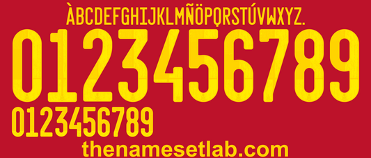Spain 2020 Football Nameset AI Vector File