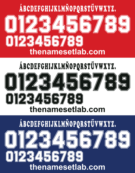 Spain 1996 Football Nameset AI Vector File