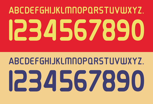 Spain Euro 2008 Football Nameset AI Vector File