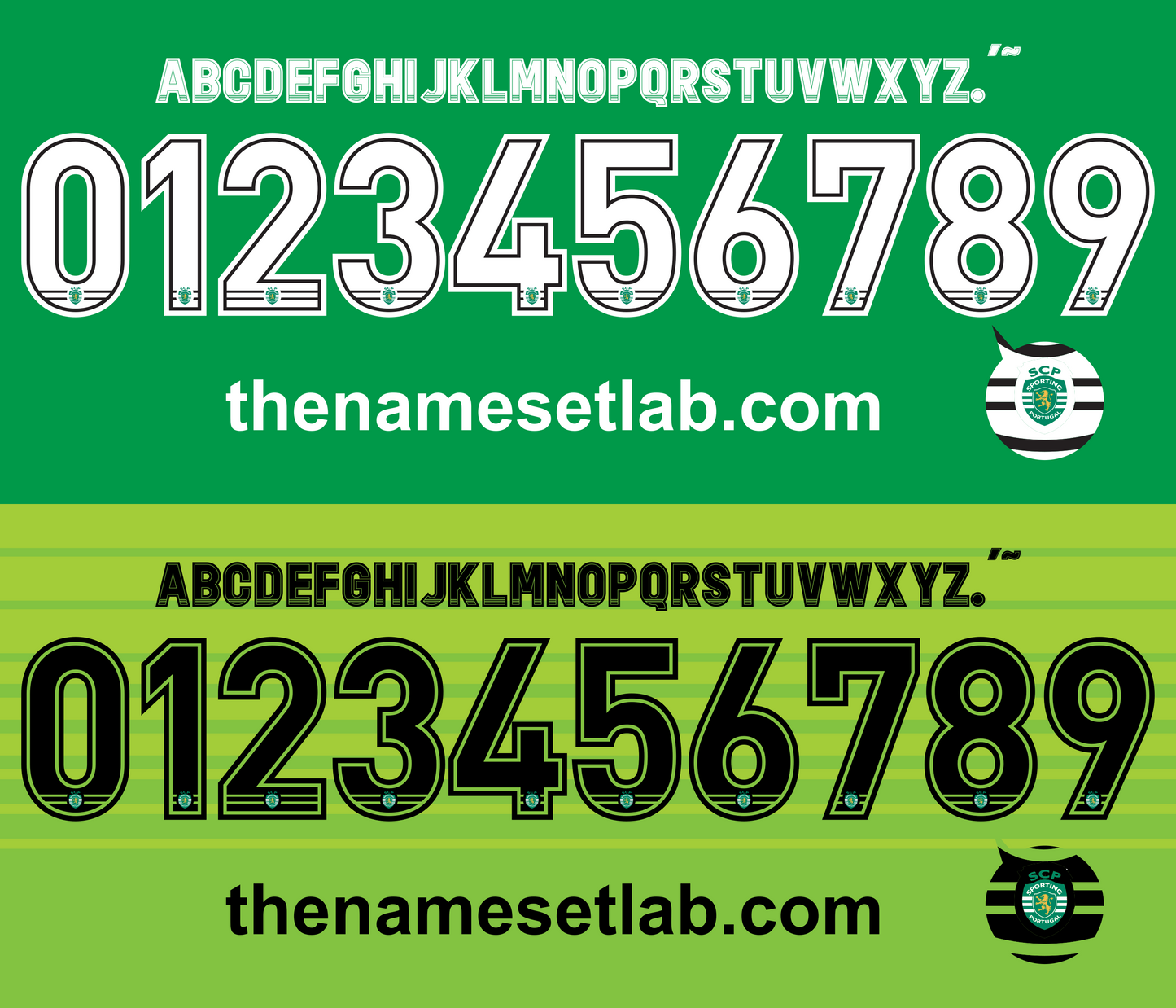 Sporting Lisbon 2016–2017 Nameset Mockup