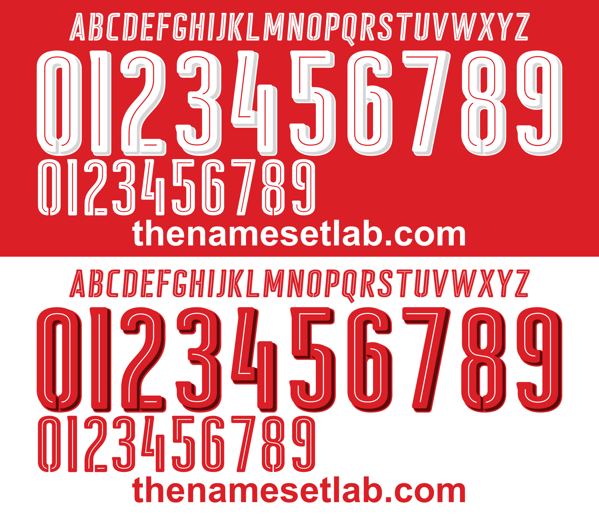 Switzerland 2016 football nameset Euro 2016 font vector file
