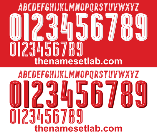 Switzerland 2016 football nameset Euro 2016 font vector file
