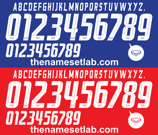 Thailand 2012-2013 Football Nameset AI Vector File