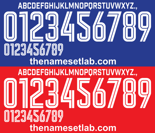 Thailand 2018 Football Nameset AI Vector File