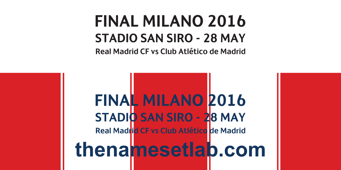 Champions League Final 2016 Match Details preview image showing the vector artwork design for this digital download.