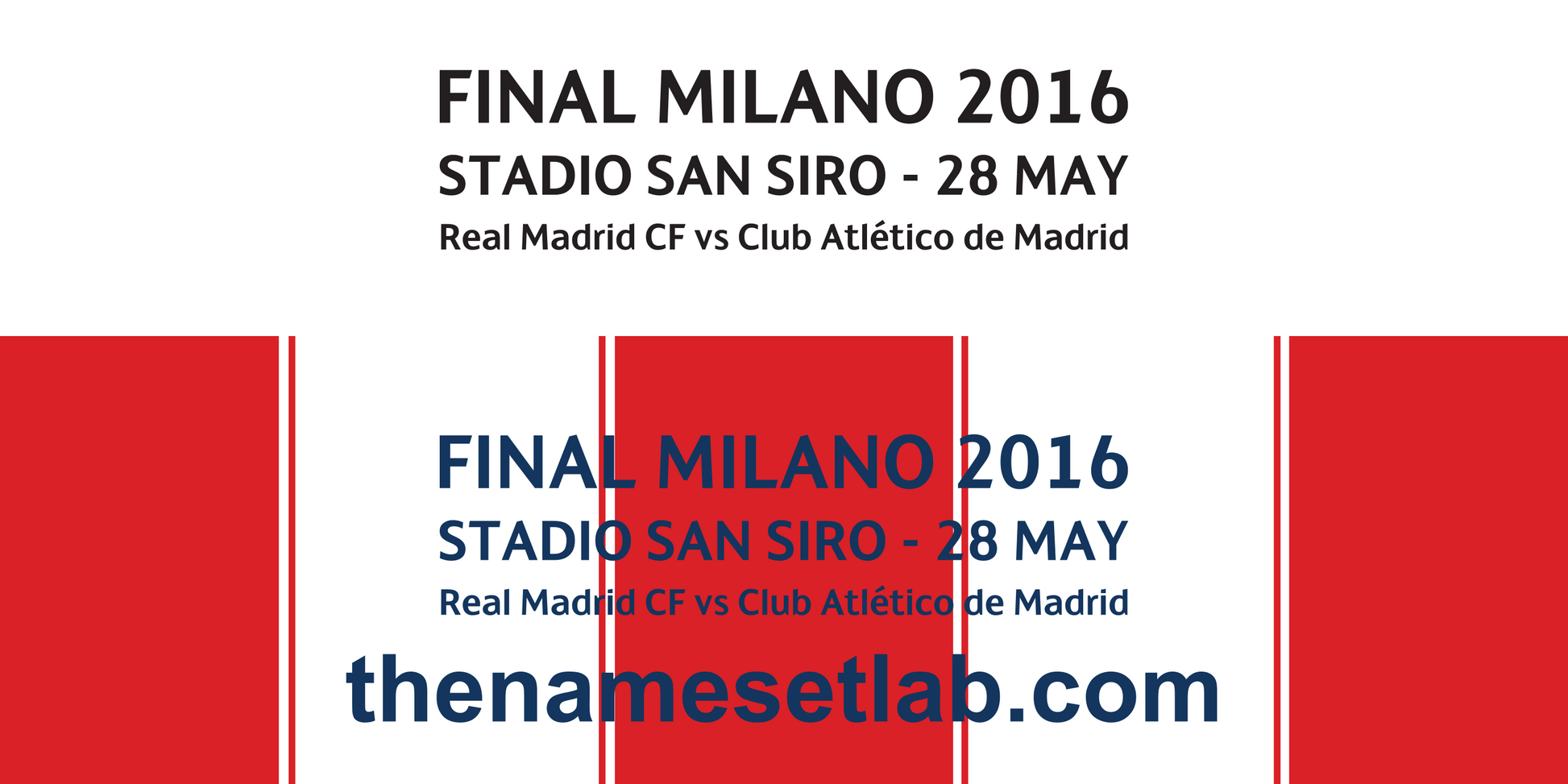 Champions League Final 2016 Match Details preview image showing the vector artwork design for this digital download.