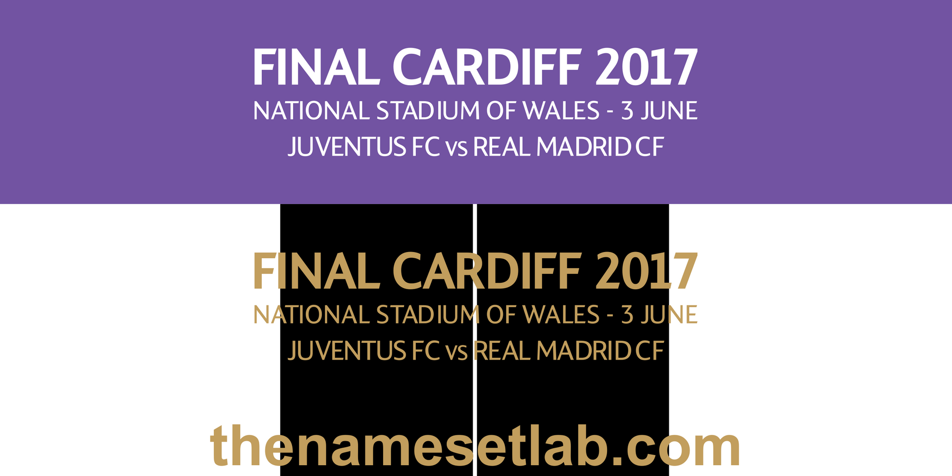 Champions League Final 2017 Match Details preview image showing the vector artwork design for this digital download.
