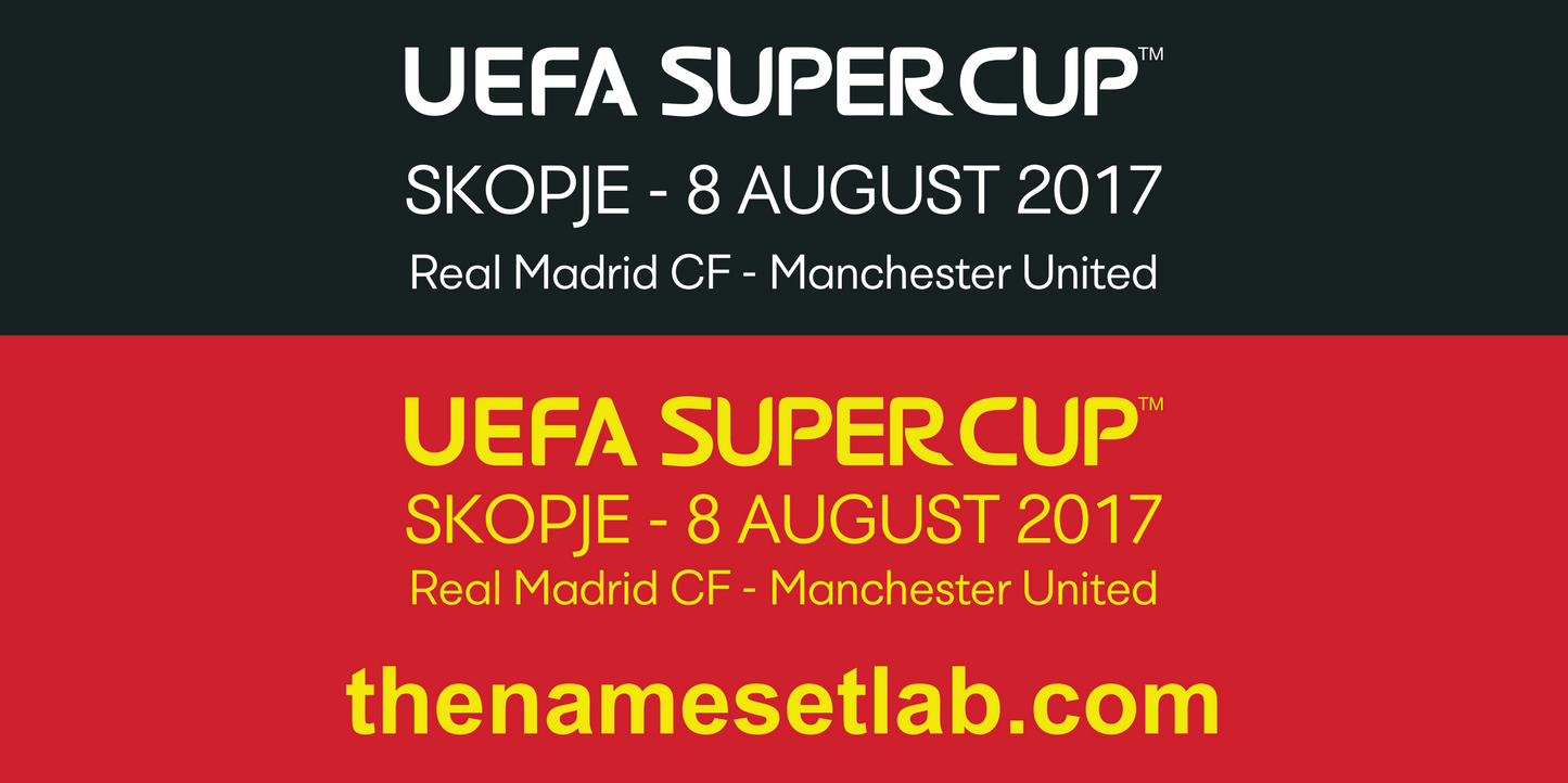 UEFA Super Cup 2017 Match Details preview image showing the vector artwork design for this digital download.